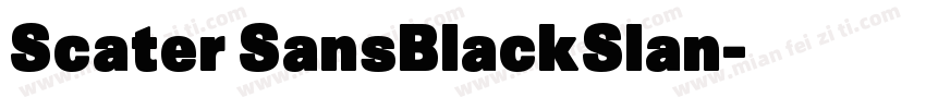 Scater SansBlackSlan字体转换